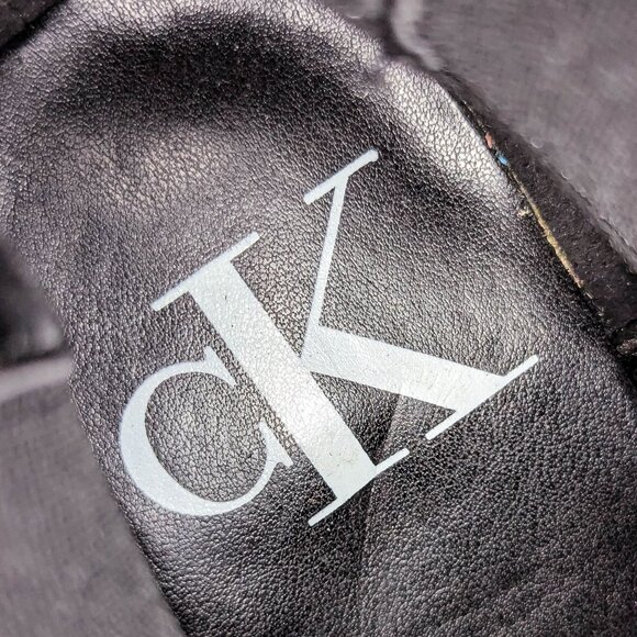 Calvin Klein Women Nevia Black Suede Platform Slip on Chelsea Ankle Boots sz 8 - Picture 7 of 7